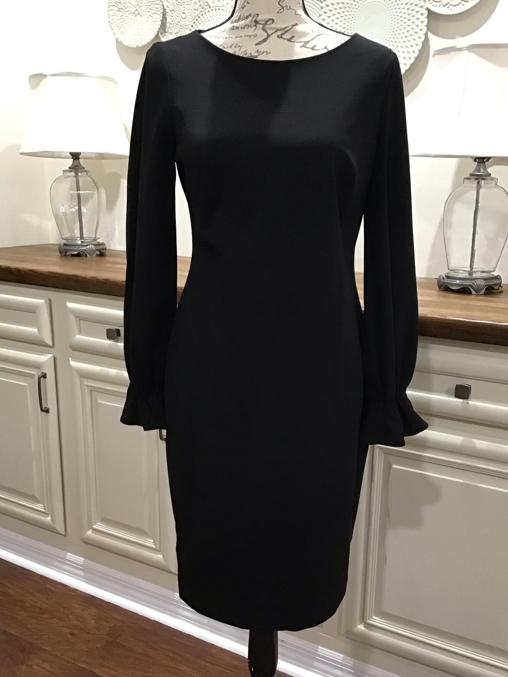Calvin Klein Black Long-Sleeve Sheath Dress - Picture 2 of 7